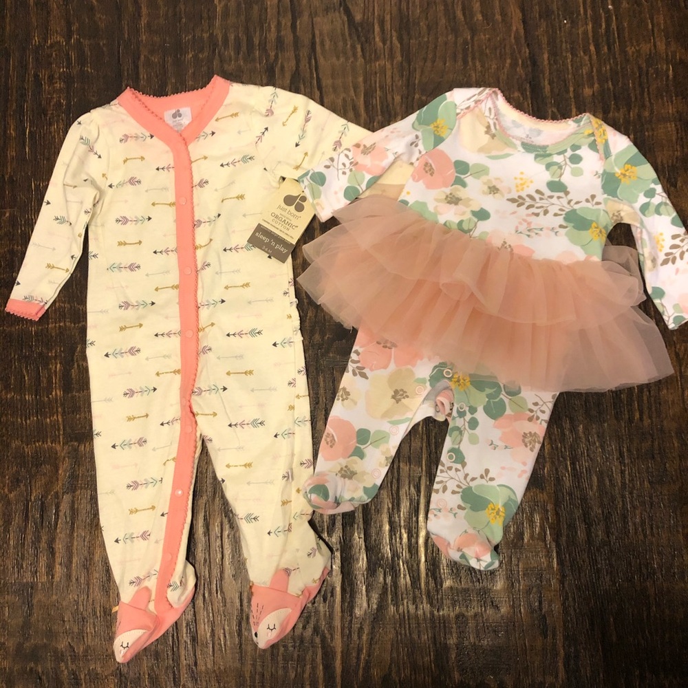 New- super cute Footed PJs